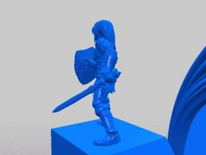 The back of the Link statue