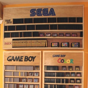 The beautifully designed Game Boy shelves.