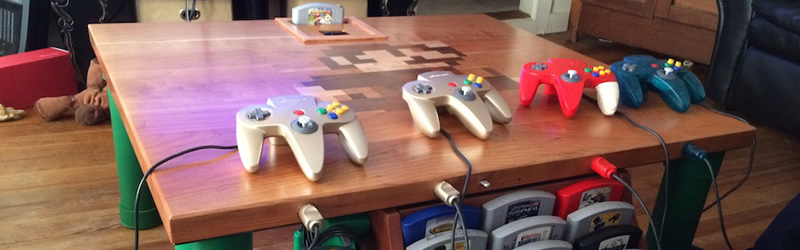 Nintendo 64 table - a N64 mod in a wooden table - N64 Squid