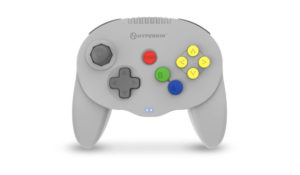 The front of the wireless controller for the nintendo 64
