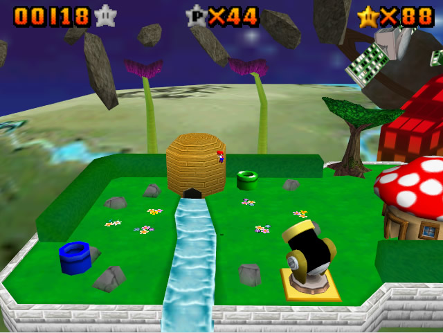 Banjo Kazooie in Super Mario 64: Whomp's Fortress - N64 Squid